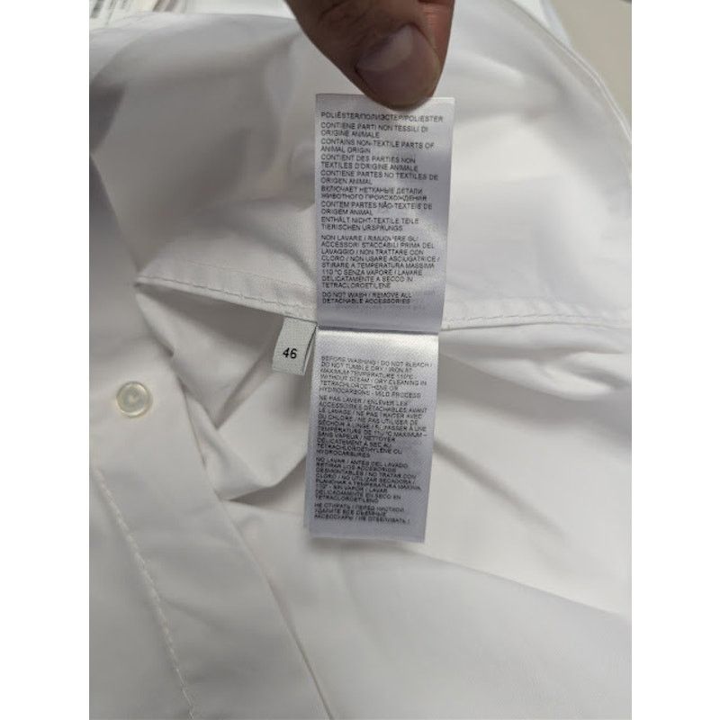Bottega Veneta o1rshd1 Compact Cotton Canvas Shirt in White Size US S / EU 44-46 / 1 - 17 Thumbnail