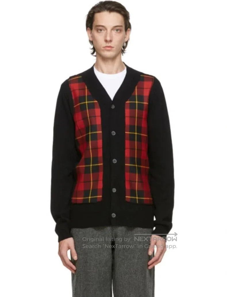 Comme des Garcons Comme Des Garcons Black plaid patched cardigan Size US L / EU 52-54 / 3 - 9 Thumbnail