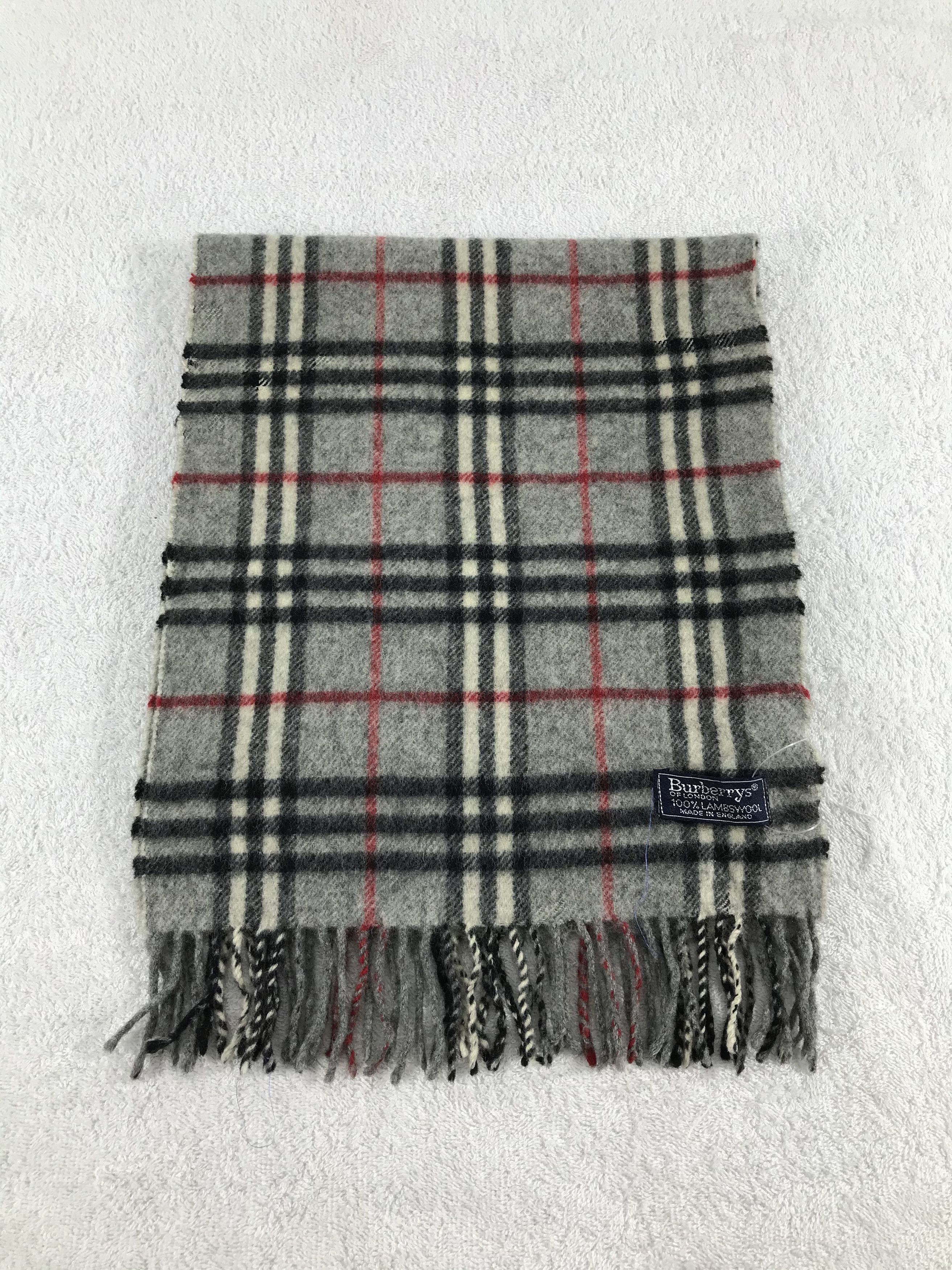 Burberry × Vintage Burberry Scarf / Muffler / Neckwear - WW1408 Size ONE SIZE - 6 Thumbnail