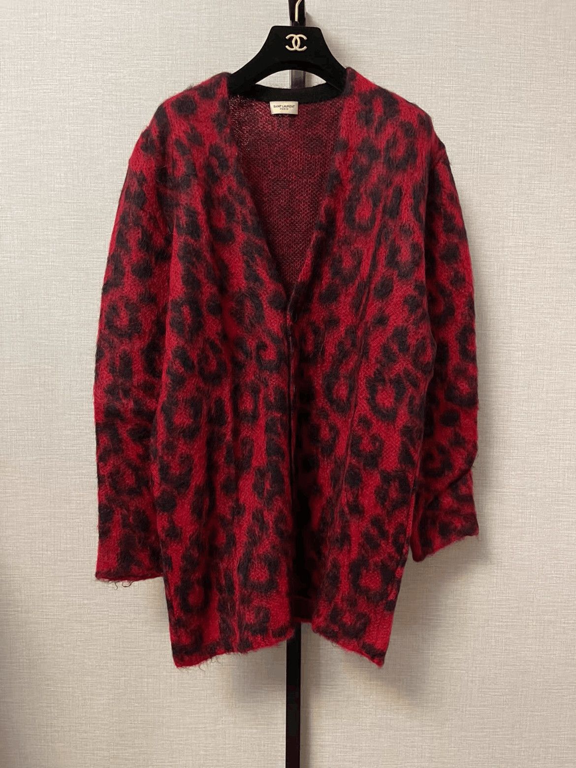 SAINT LAURENT Paris カーディガン Saint Laurent Paris Saint Laurent Paris 13AW leopard print
