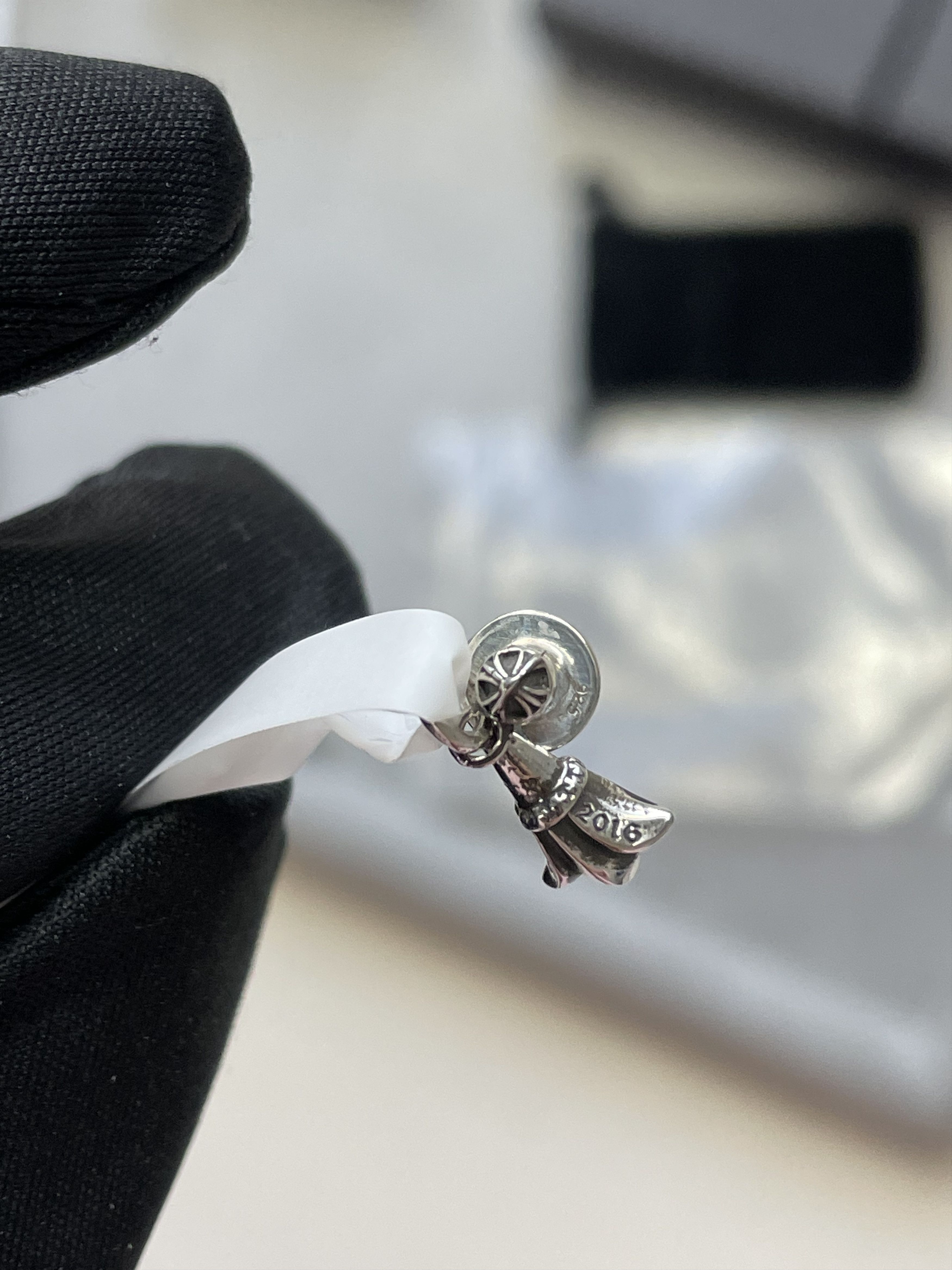 Chrome Hearts Chrome Hearts Silver Fleur Earring Drop Size ONE SIZE - 5 Thumbnail