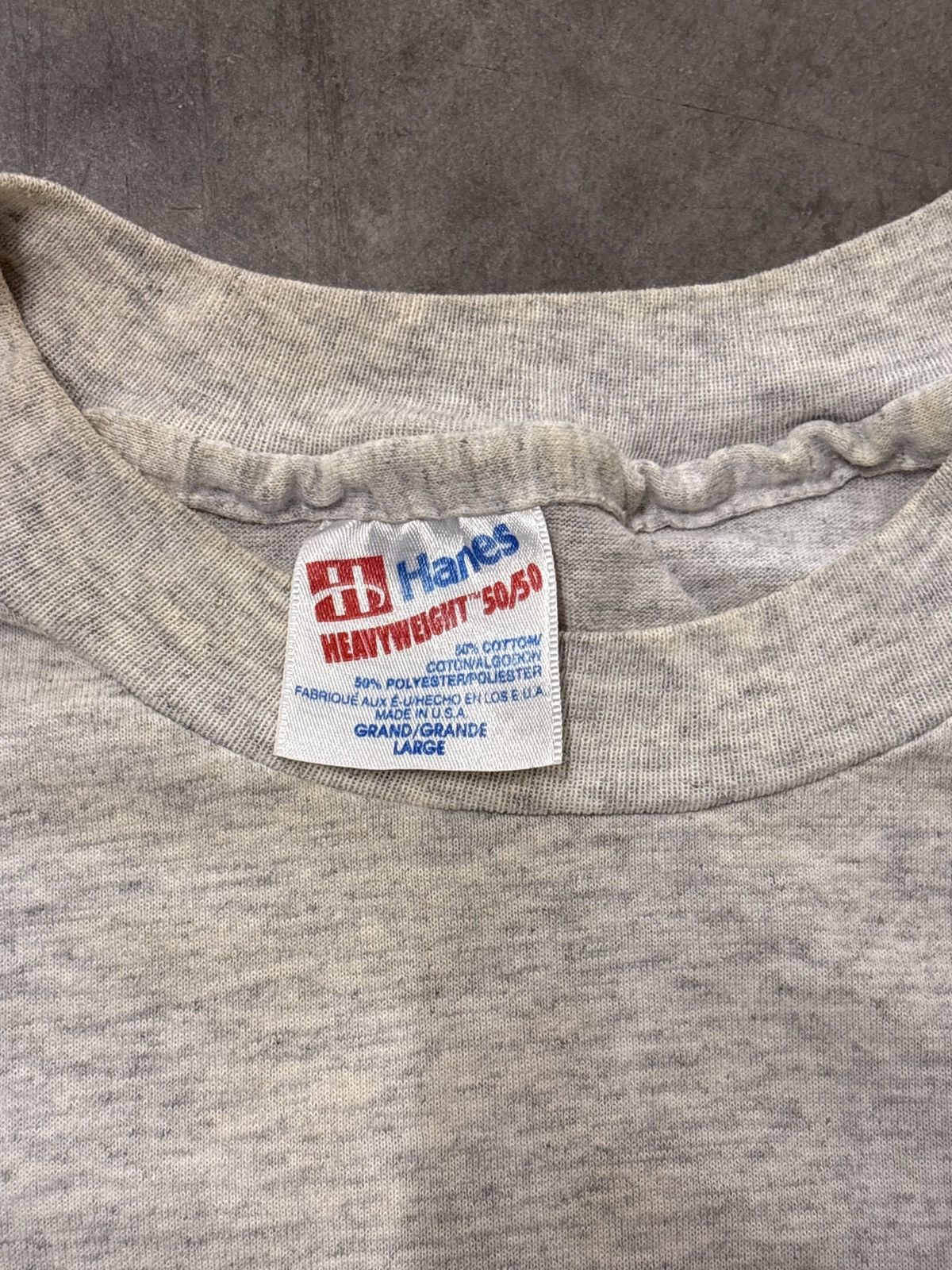 Hanes × Vintage Vtg Hanes Heavyweight 50/50 Mosley #12 t shirt Size US L / EU 52-54 / 3 - 3 Thumbnail