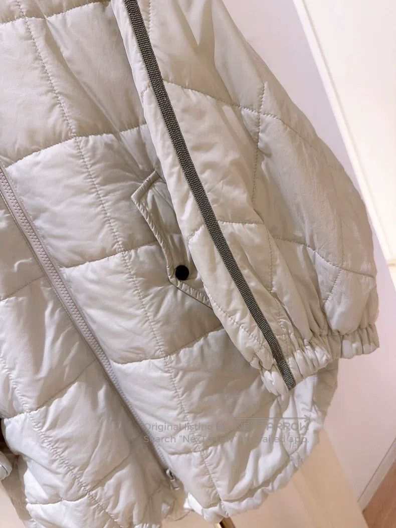 Brunello Cucinelli Brunello Cucinelli Pearl embellished quilted checkered pon Size XXS / US 00 / IT 34 - 4 Thumbnail