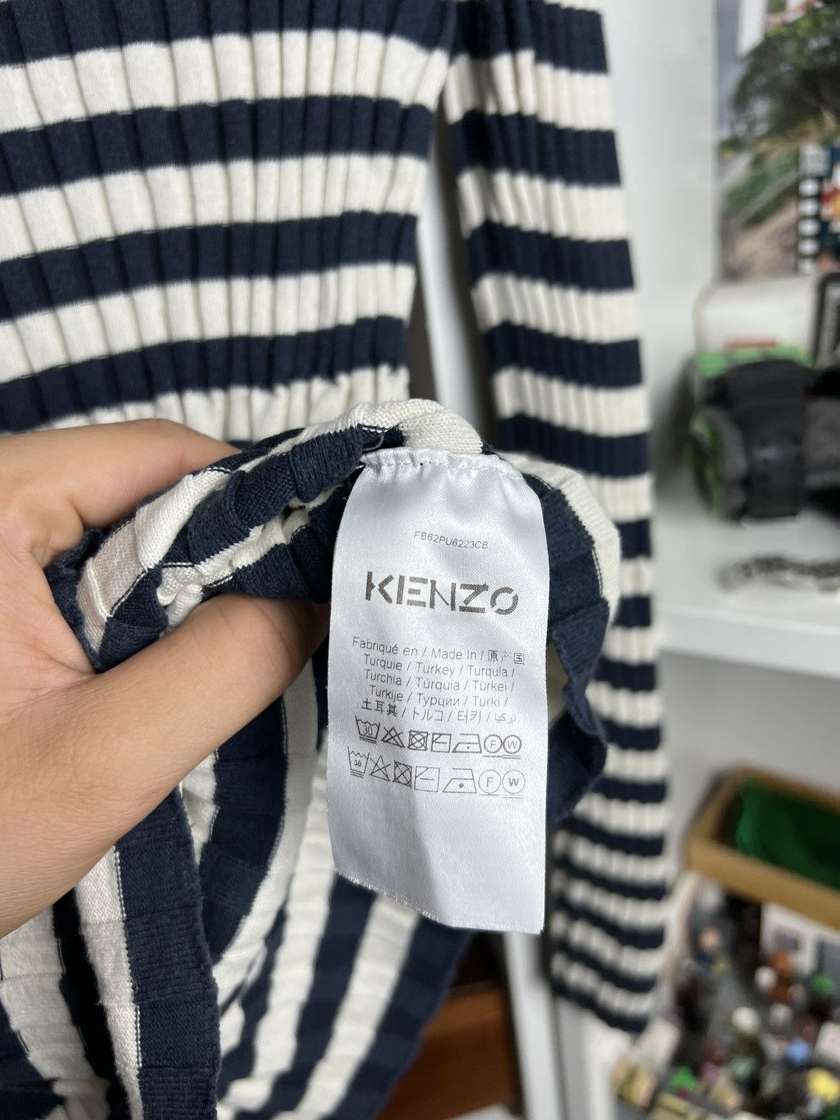 Designer × Kenzo Kenzo striped longsleeve sweater M designer luxury casual Size M / US 6-8 / IT 42-44 - 6 Thumbnail