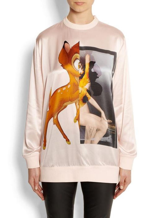 Givenchy Light Pink Silk Satin Bambi Sweatshirt Grailed