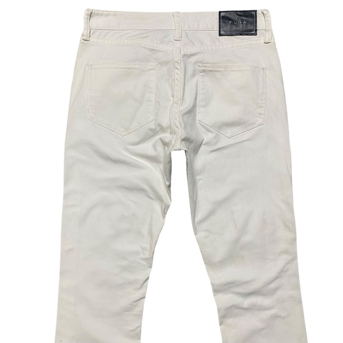 GOSTAR DE FUGA FUGA JAPAN White Denim Low Flare Jeans Size US 30 / EU 46 - 10 Thumbnail