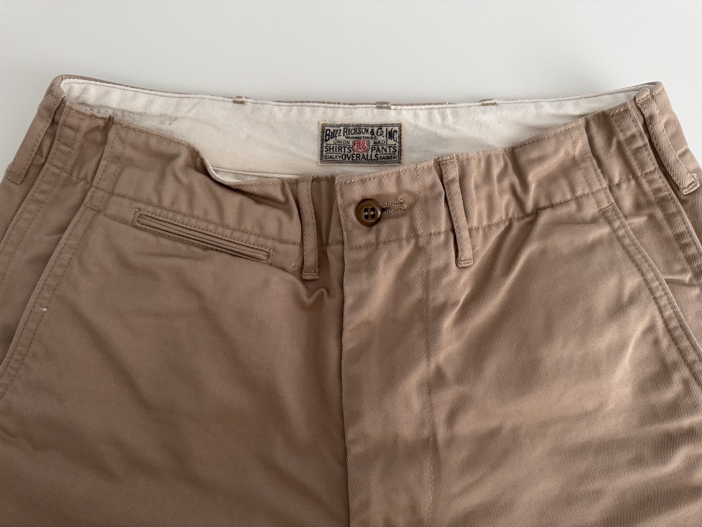 Buzz Rickson's BUZZ RICKSON'S BR40025 Original Spec. Chino Beige 29 x 29.5 Size US 29 - 1 Thumbnail