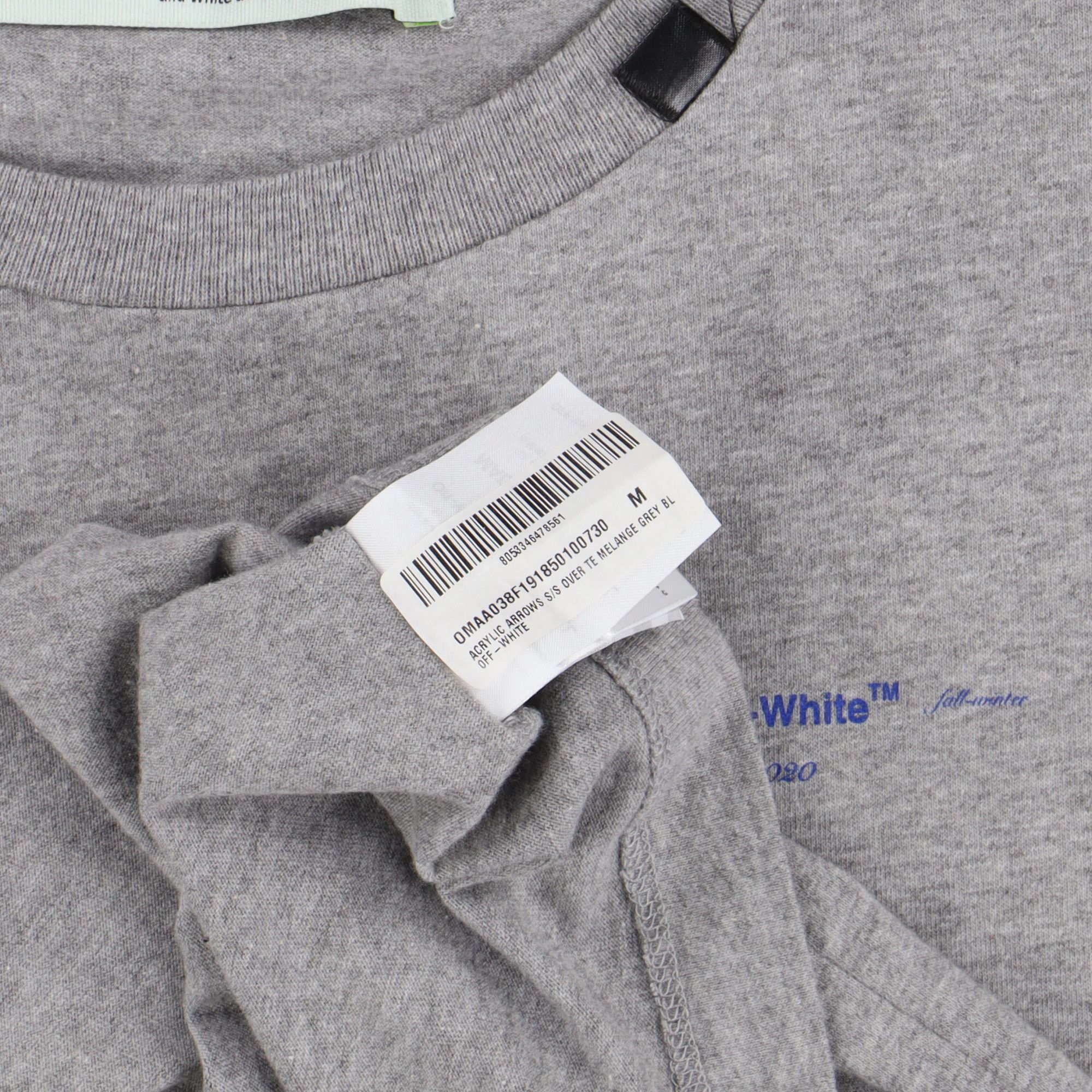 Off-White Grey Acrylic Arrows Logo Oversized T-Shirt Size US M / EU 48-50 / 2 - 10 Thumbnail