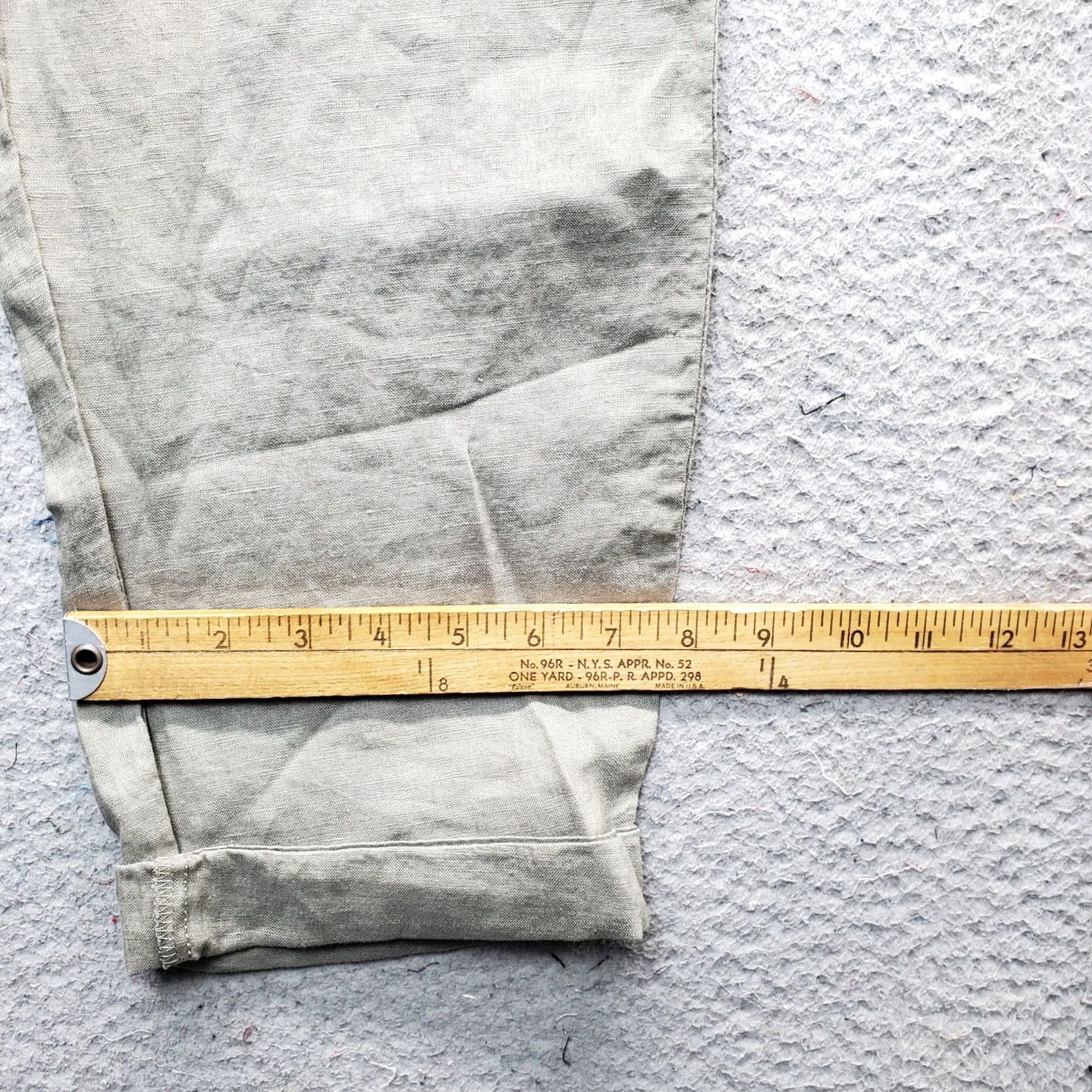 H&M H&M Womens Linen Pants Gray Relaxed Fit Drawstring Waist Size L Size 36" / US 14 / IT 50 - 5 Thumbnail