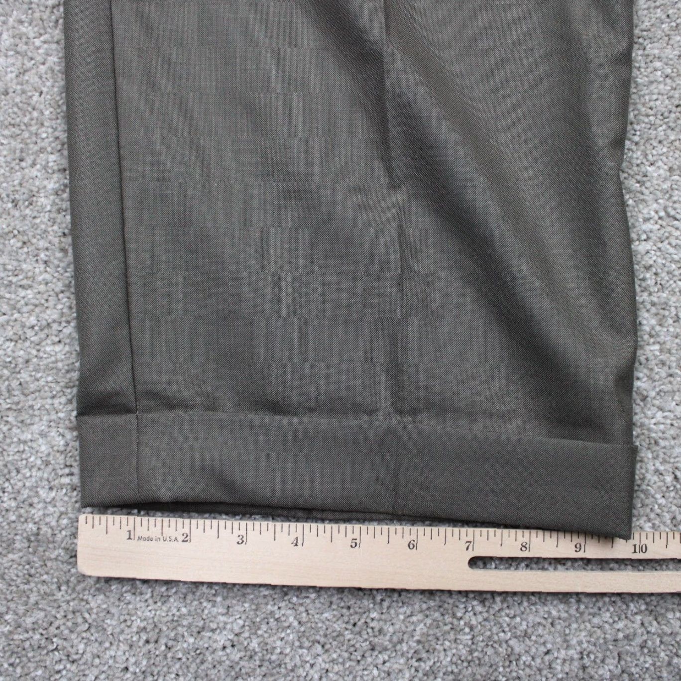 Perry Ellis Perry Ellis Dress Pants Mens 40x32 Gray Flat Front Polyester/Rayon NWT City Fit Pants Size US 40 / EU 56 - 4 Thumbnail