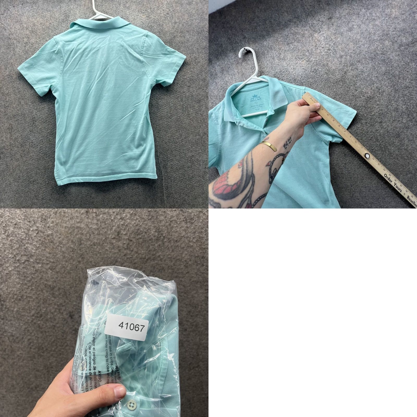 Peter Millar Peter Millar Polo Shirt Womens Small Blue Solid Moisture Wicking Golf Top Shirt Size S / US 4 / IT 40 - 8 Thumbnail