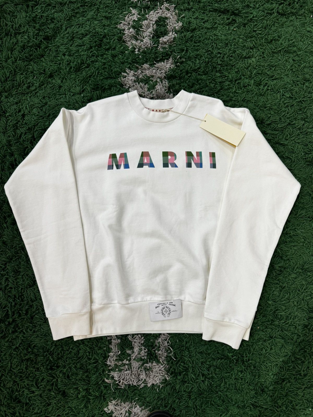 Marni BRAND NEW Marni Multicolor Printed Logo Crewneck Size US S / EU 44-46 / 1 - 1 Thumbnail