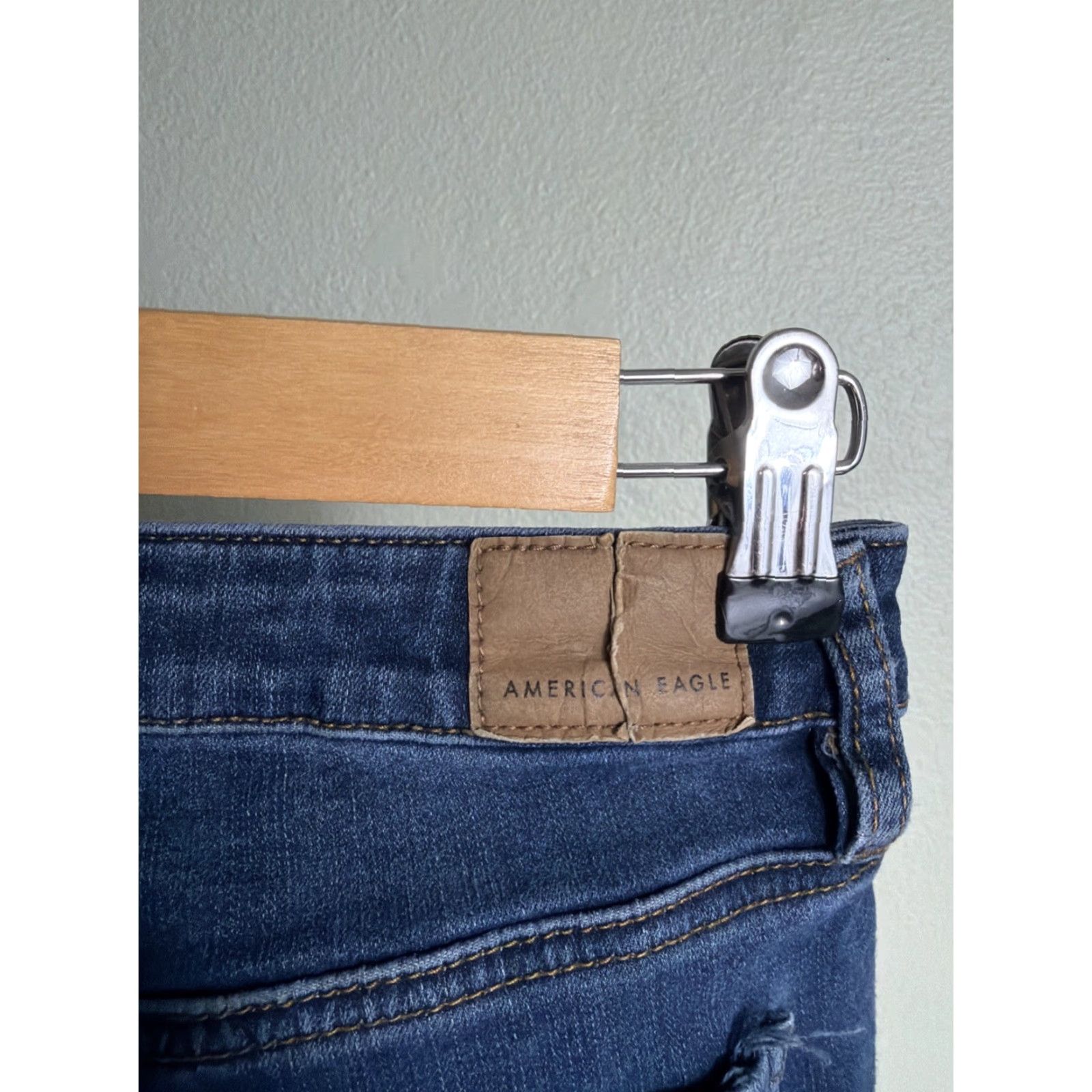 American Eagle Outfitters VINTAGE American Eagle Jegging Jeans Dark Wash Super Hi Rise Stretch 28x30 Womens Size 4 Blue Size 27" / US 4 / IT 40 - 7 Thumbnail
