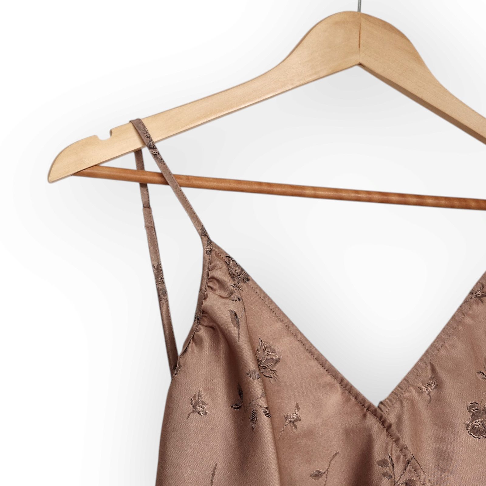 Vintage Vintage Secret Treasures Light Brown Jacquard Wrap Tank Top Size M / US 6-8 / IT 42-44 - 4 Thumbnail