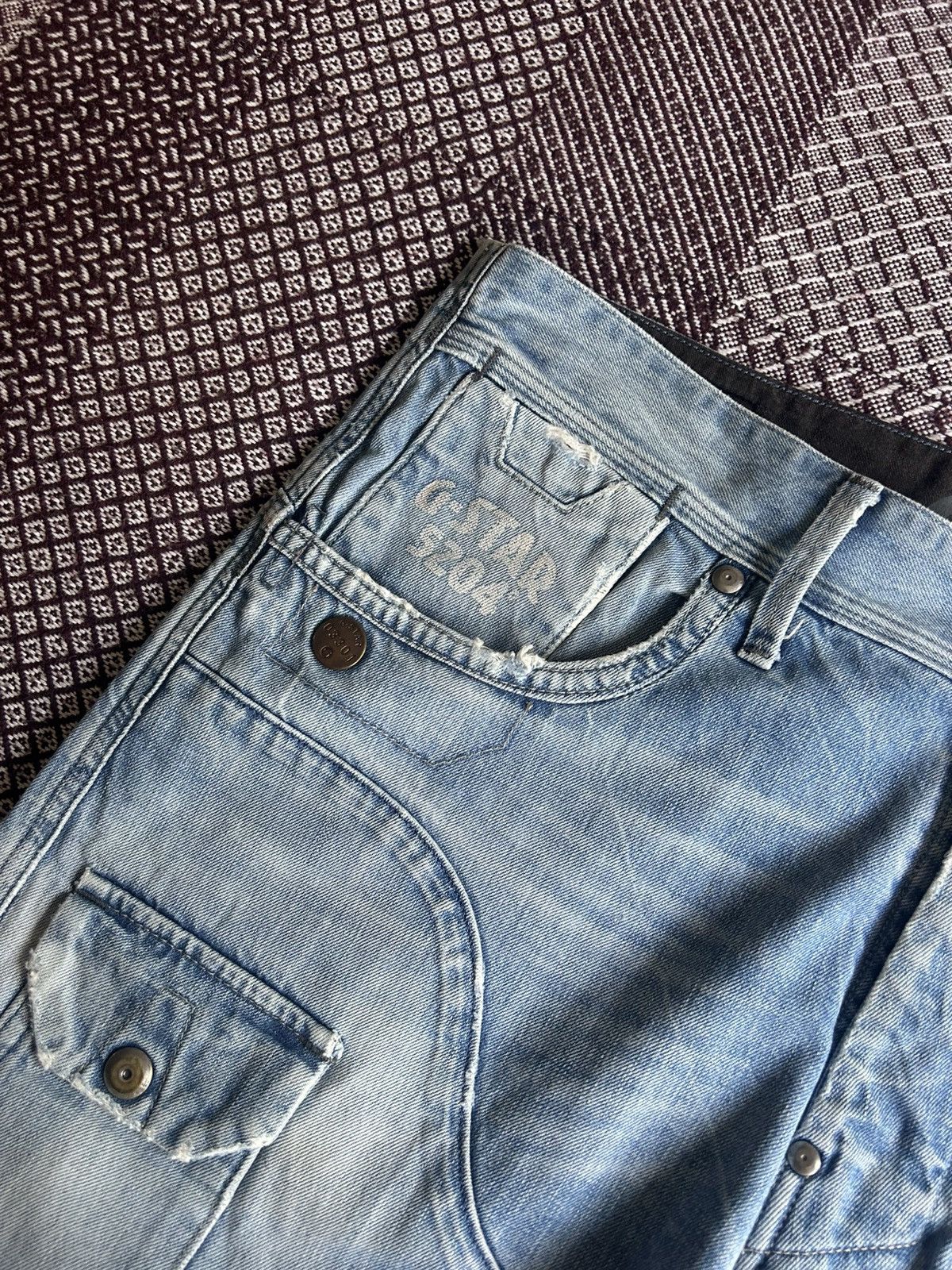 G-Star Vintage G-Star Raw Structor Denim Shorts Size 34 Streetwear Size US 34 / EU 50 - 4 Thumbnail