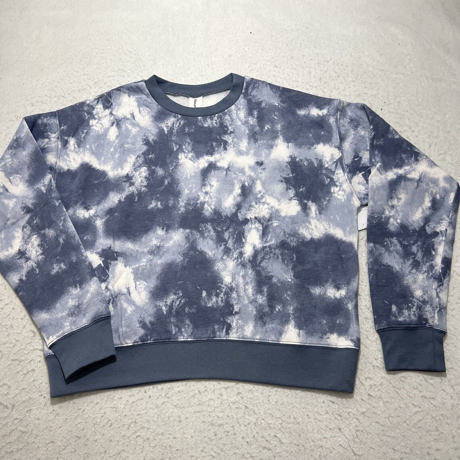 Nordstrom Abound Crewneck Blue Ivory Space Tie Dye Pullover Sweatshirt Size M / US 6-8 / IT 42-44 - 1 Thumbnail