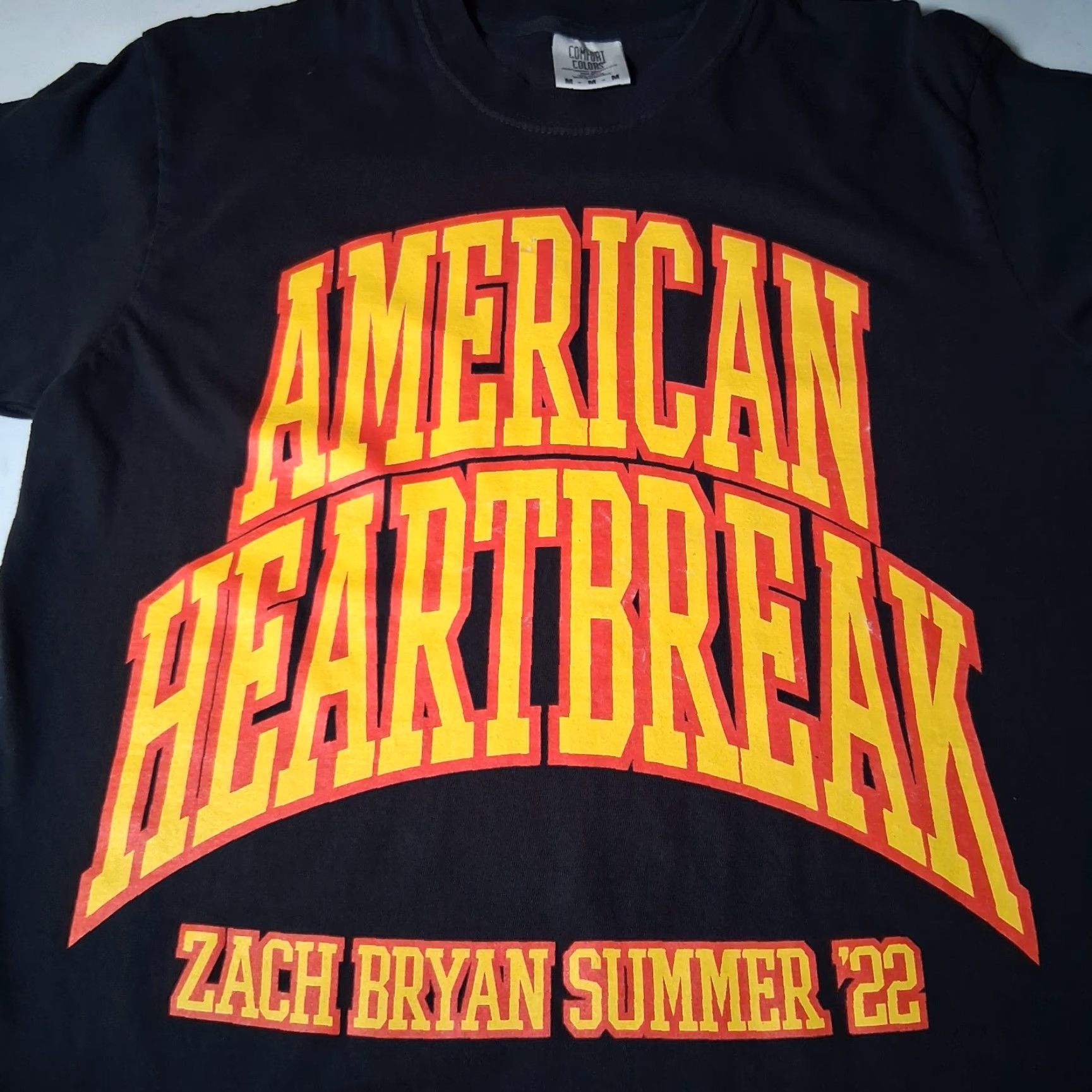 Comfort Colors Zach Bryan Shirt M Summer Tour 2022 Country Music Singer American Heartbreak T-Shirt Black Cotton Crew Neck Short Sleeve Graphic Men Size US M / EU 48-50 / 2 - 2 Thumbnail