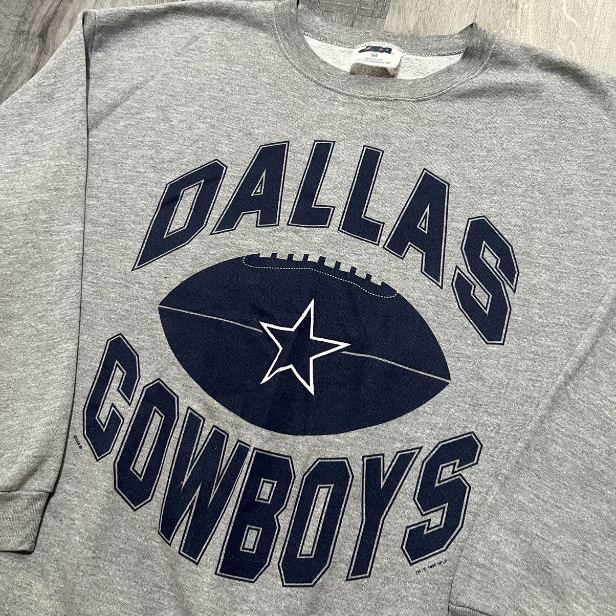 CSA × Vintage VTG Dallas Cowboys Sweatshirt Grey Big Graphic NFL Football Size US XL / EU 56 / 4 - 2 Thumbnail