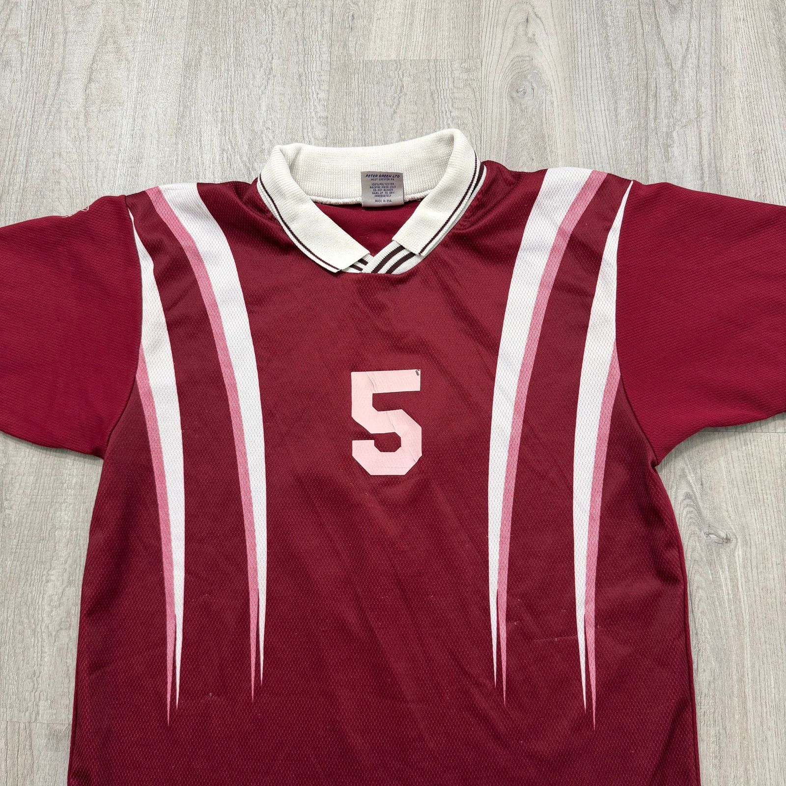 Vintage Vintage Dynamic Soccer Collared Jersey Medium Red White 90s Size US M / EU 48-50 / 2 - 2 Thumbnail
