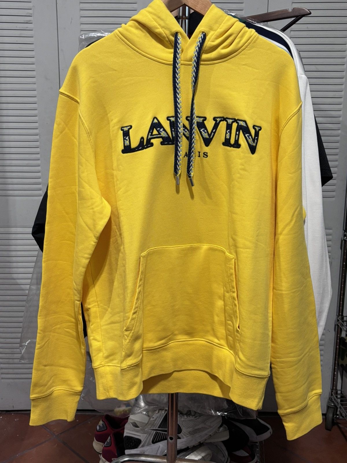 Lanvin Lanvin Curb EMB Yellow Hoodie Size US XL / EU 56 / 4 - 1 Thumbnail