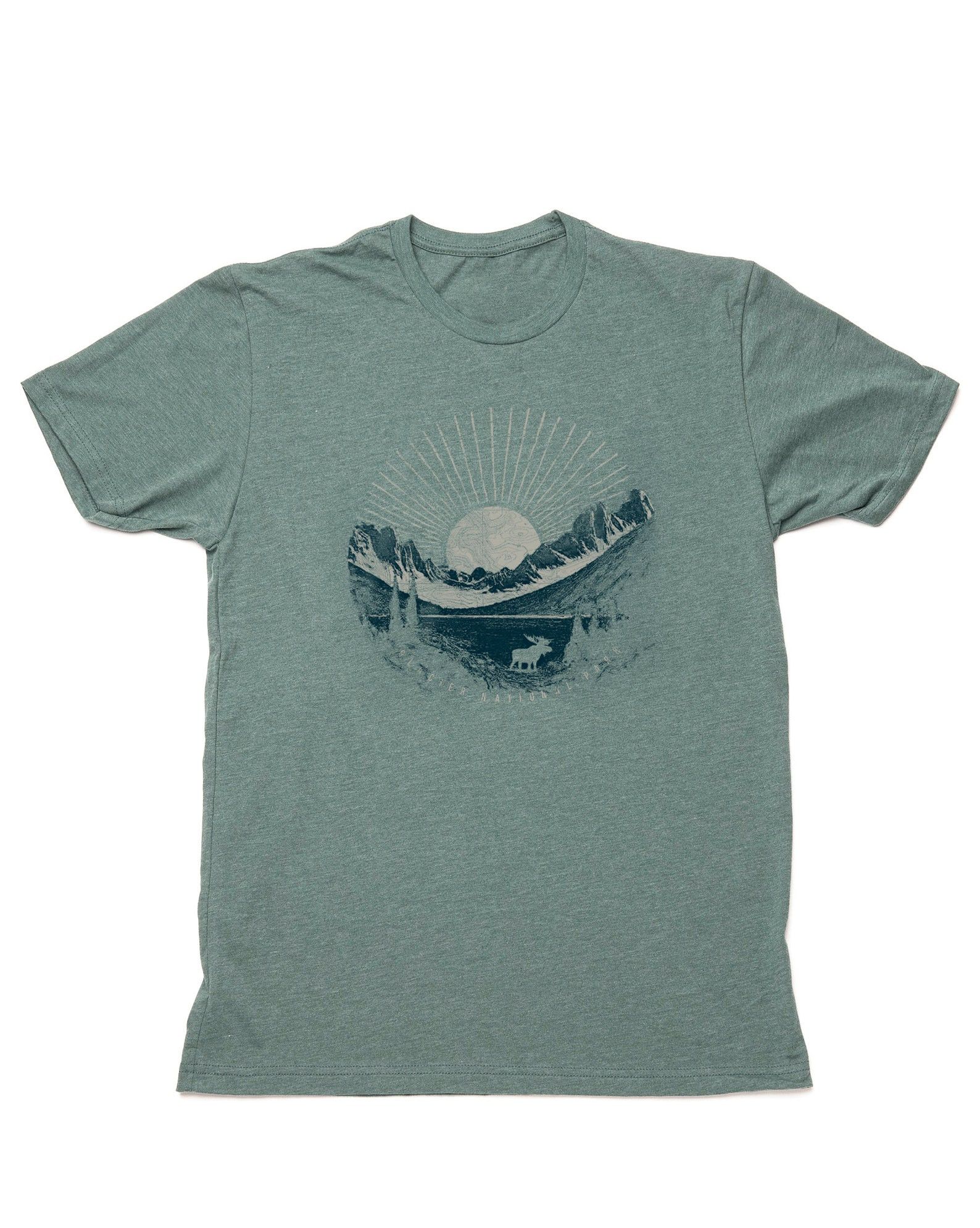 Designer × Vintage Glacier National Park Shirt – Mountain T-Shirt Size US L / EU 52-54 / 3 - 1 Thumbnail