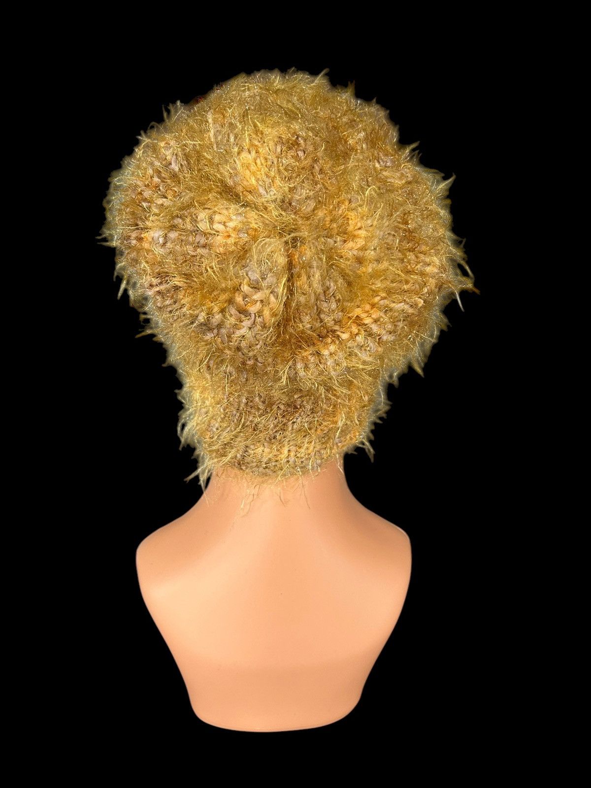 Japanese Brand × Kapital × Vintage Japanese Mohawk Fur Hairy Knitted big Beanie Hats Size ONE SIZE - 4 Thumbnail