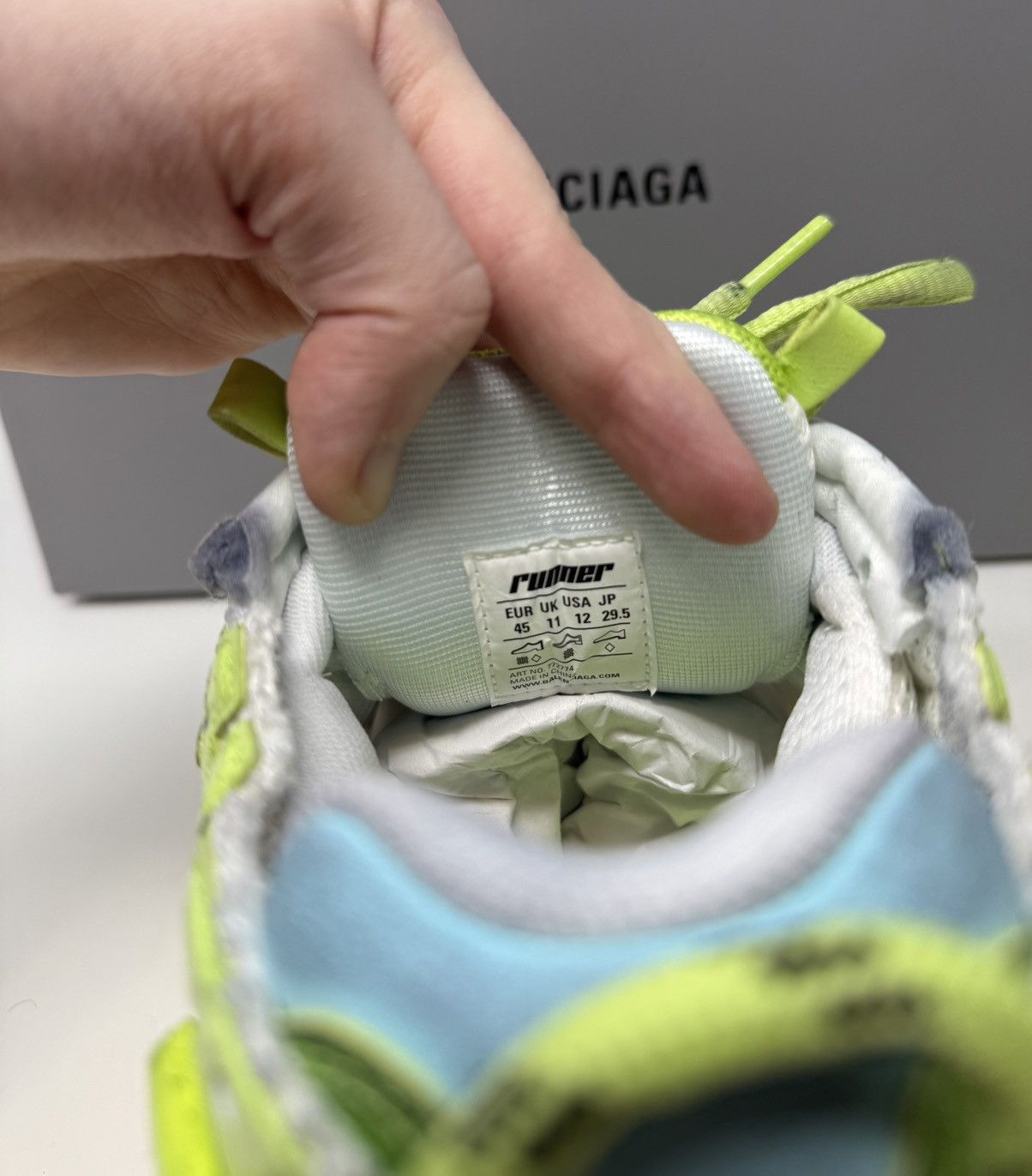 Balenciaga Balenciaga Marathon Runner Sneaker Yellow Unreleased Demna Size US 12 / EU 45 - 7 Thumbnail