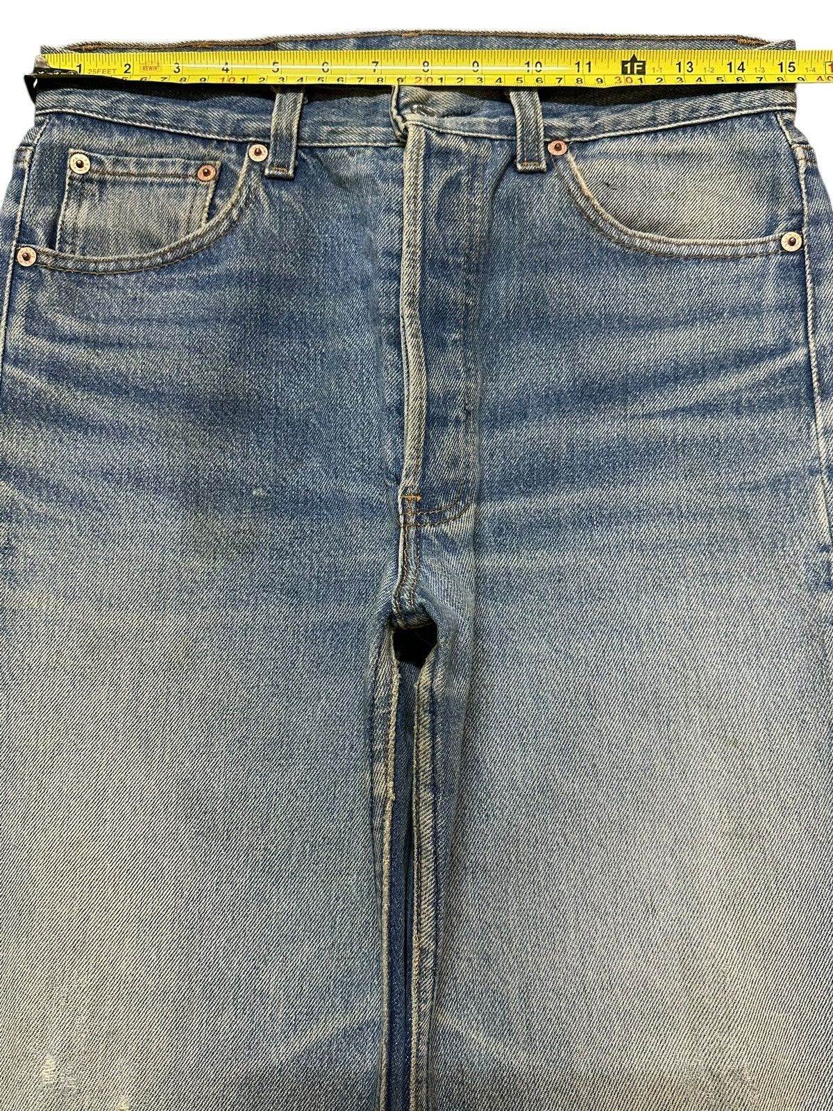 Levi's Vintage 80s Levis 501 Blue Faded Wash Distressed Style Jeans Size US 30 / EU 46 - 12 Thumbnail