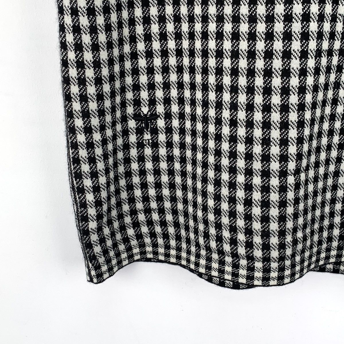 Dior Dior Checkered Cashmere Knit Short Sleeve K26WX Size XS / US 0-2 / IT 36-38 - 4 Thumbnail