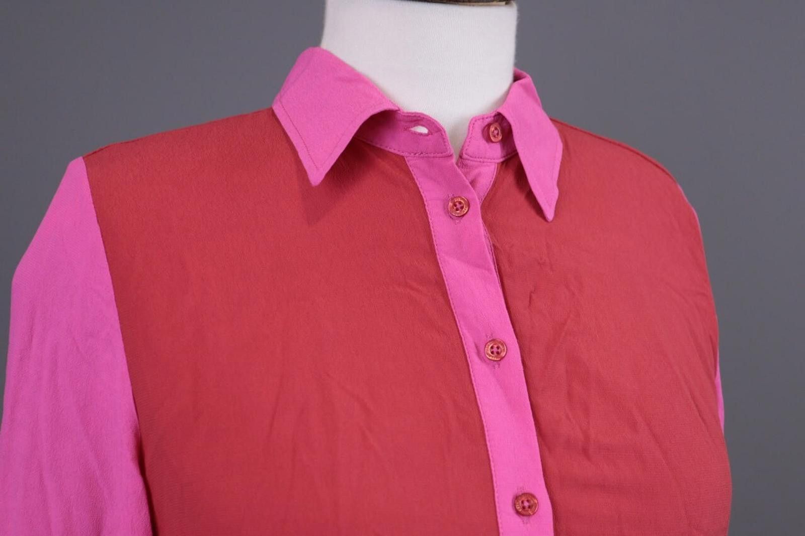 Designer Emily Van Den Bergh Red Button Down Blouse Shirt Size 36 Size M / US 6-8 / IT 42-44 - 7 Thumbnail