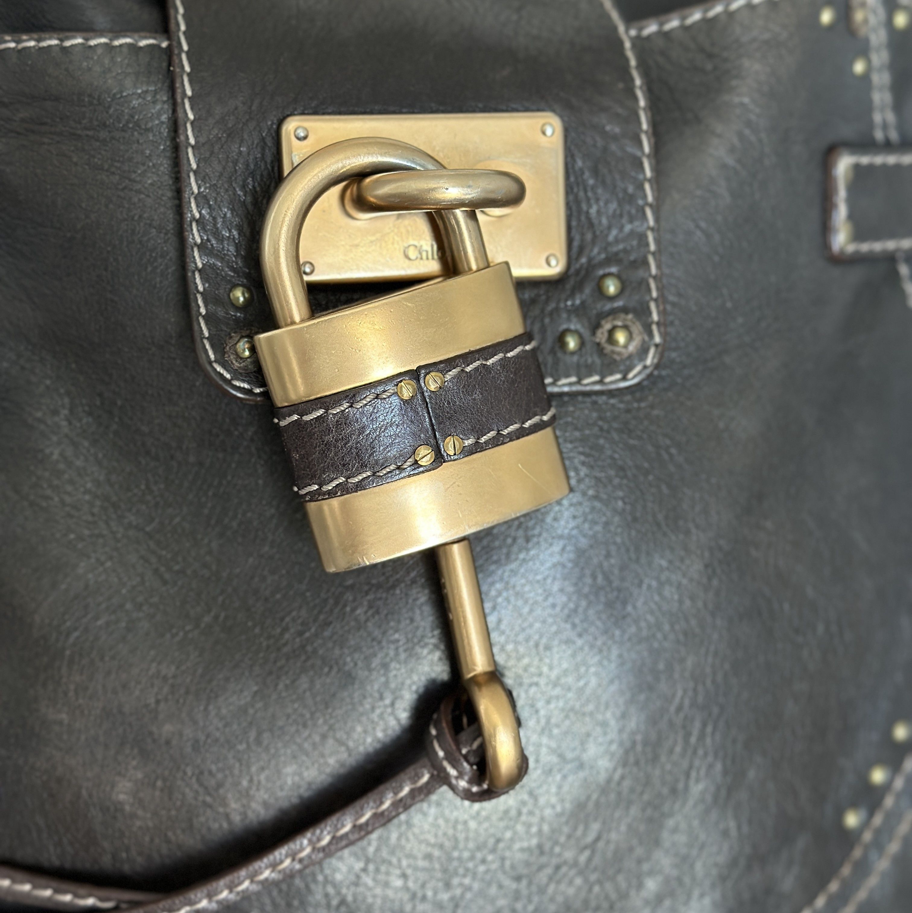 Chloe Chloe Pebbled Leather Paddington Hobo 02-07-53 Made In Italy Size ONE SIZE - 4 Thumbnail