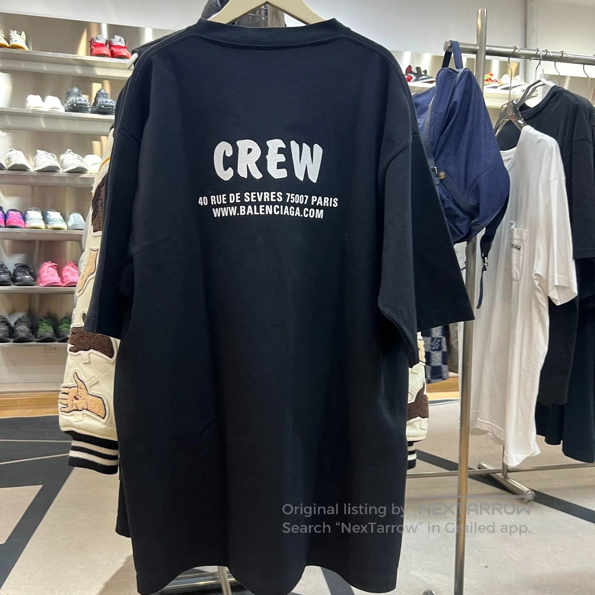 Balenciaga Balenciaga Logo Print Crew Neck T. Size US L / EU 52-54 / 3 - 4 Thumbnail