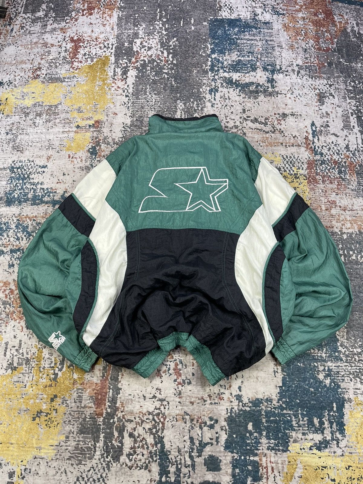 Starter Vtg 90s Starter Back Hit Big Logo Nylon Windbreaker Size US L / EU 52-54 / 3 - 1 Thumbnail