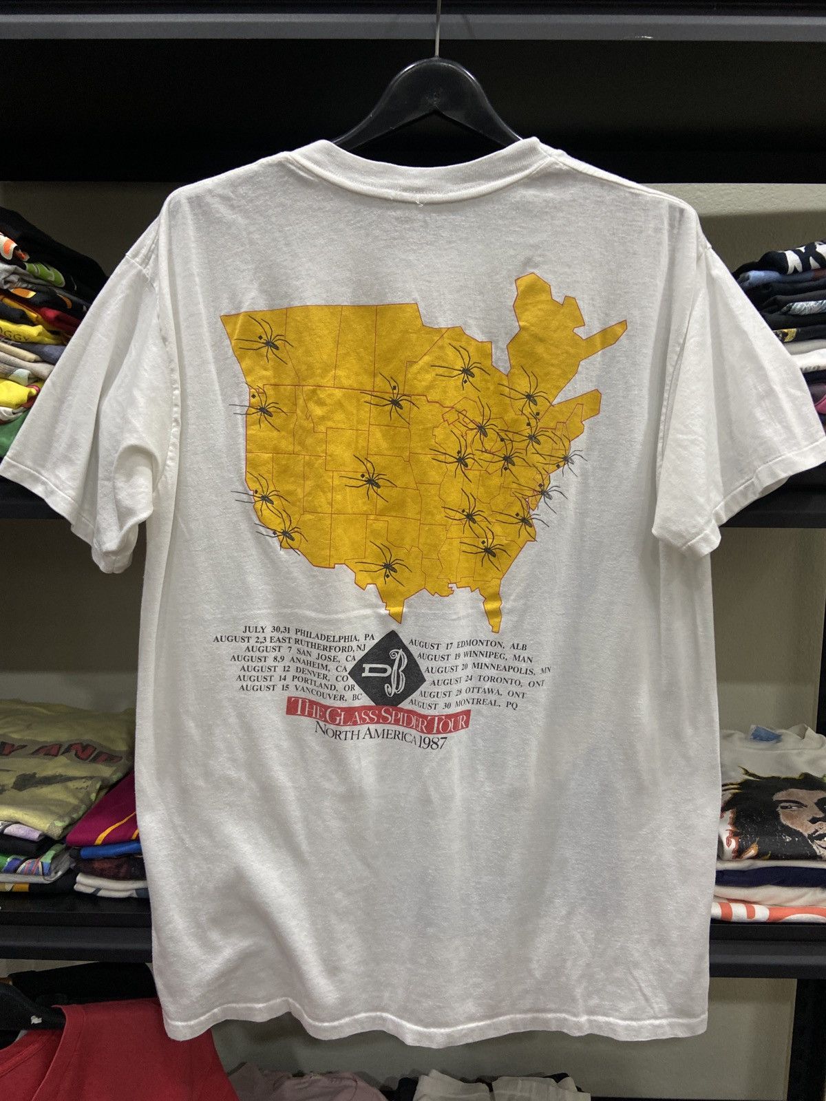 Band Tees × Vintage Vintage 1988s David Bowie tour Rock Band TShirt Size US XL / EU 56 / 4 - 8 Thumbnail