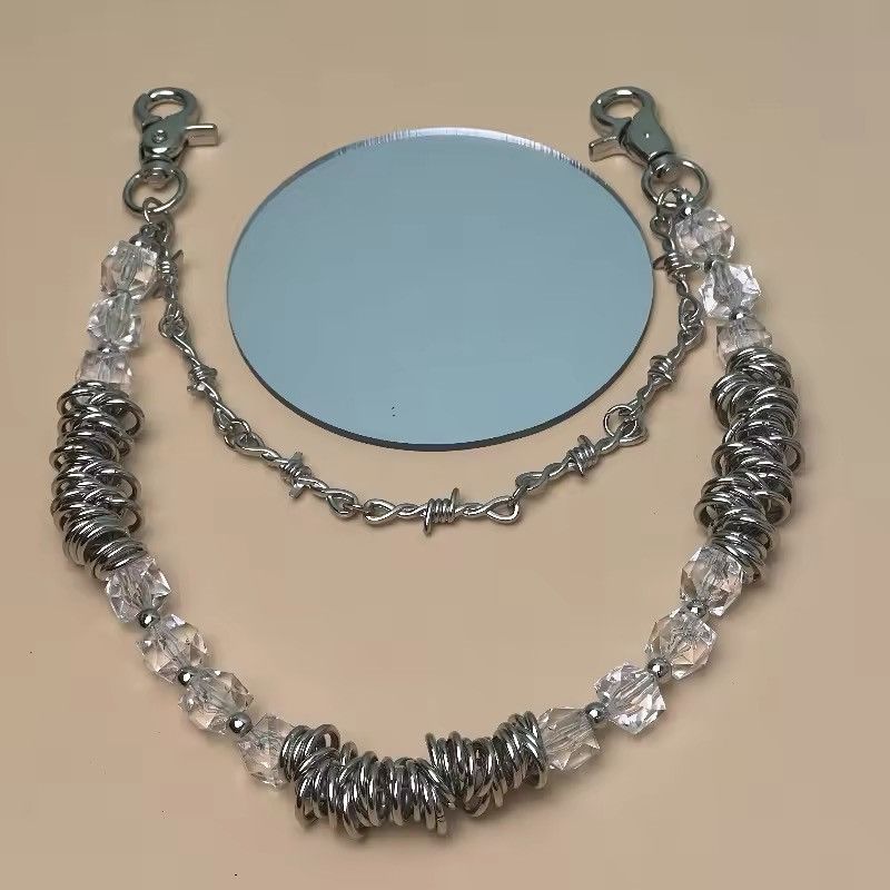Jewelry Crystal Shape Metal Wallet Chain Size ONE SIZE - 2 Thumbnail