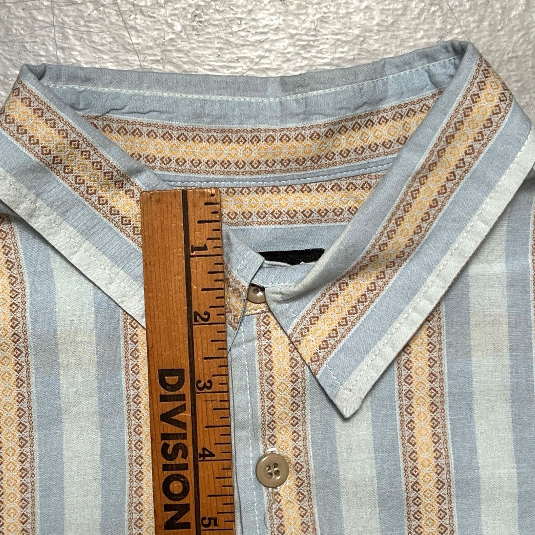 Vintage Vintage 1990s Stussy Stripe Abstract Pattern Button Shirt Surf Skate Made USA XL Size US XL / EU 56 / 4 - 4 Thumbnail
