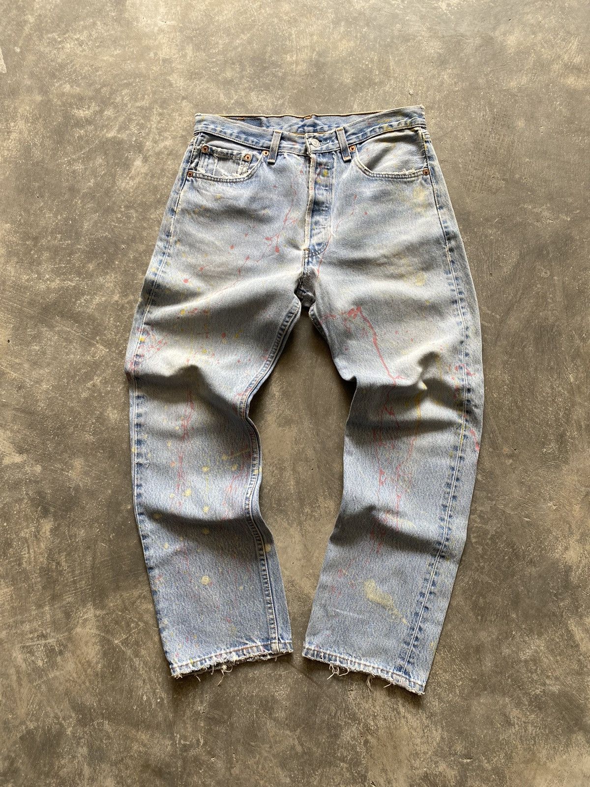 Jean × Levi's × Vintage Vintage Levi’s 501 Distressed Sick Jeans Faded Pants Rusty Size US 30 / EU 46 - 2 Thumbnail