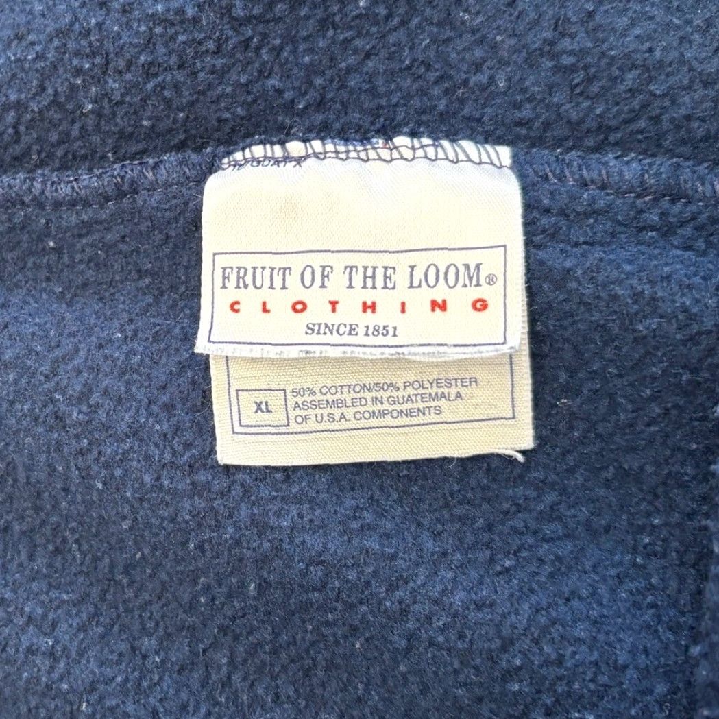 Fruit Of The Loom VINTAGE Fruit of the Loom Blue Mens XL Pull On Tapered Sweatpants Joggers 90s Size US 36 / EU 52 - 3 Thumbnail