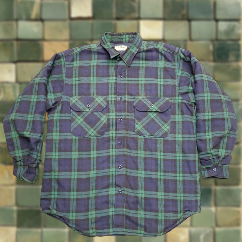 Vintage VINTAGE LL Bean Shirt Mens Large Blackwatch Plaid Thinsulate Flannel Shacket Made in USA Size US L / EU 52-54 / 3 - 1 Thumbnail