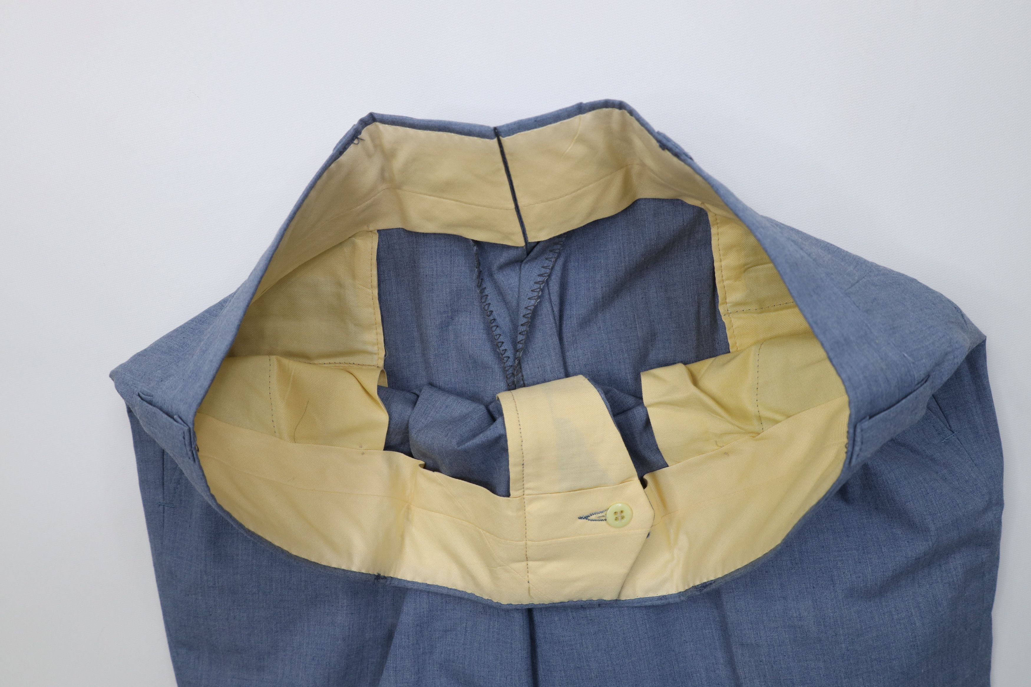 Vintage Vtg 60s 70s Streetwear Knit Chambray Wide Leg Pants USA Size US 36 / EU 52 - 9 Thumbnail