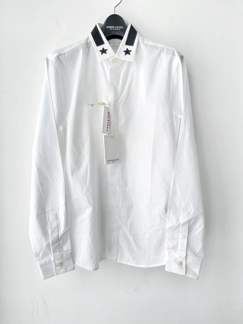 Givenchy Givenchy Five-Star Embroidered Collar, White Cotton Long S Size US M / EU 48-50 / 2 - 1 Thumbnail