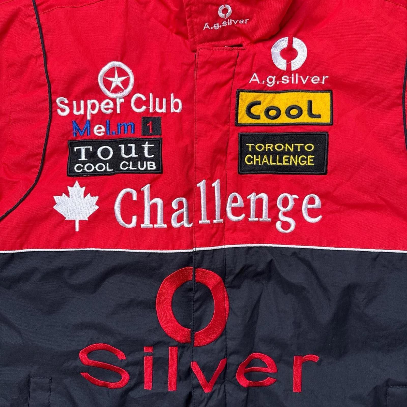 NASCAR Y2K Racing Canada Challenge Silver Zip Up Jacket Size US S / EU 44-46 / 1 - 5 Thumbnail