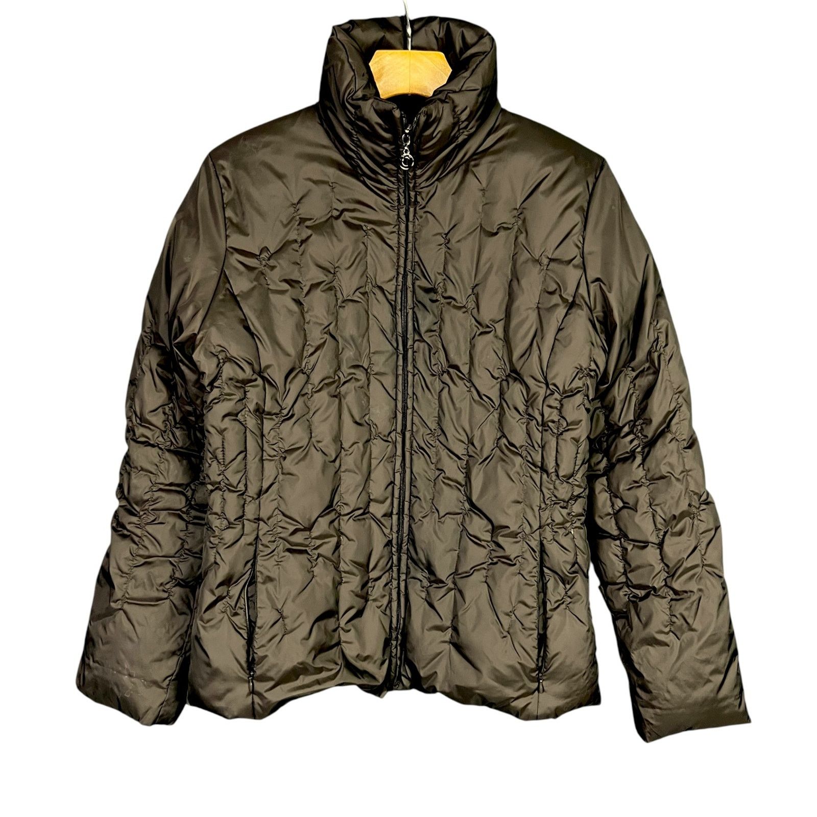 Nine West Nine West Women's Medium Brown Stand Collar Down Puffer Coat Size M / US 6-8 / IT 42-44 - 7 Thumbnail