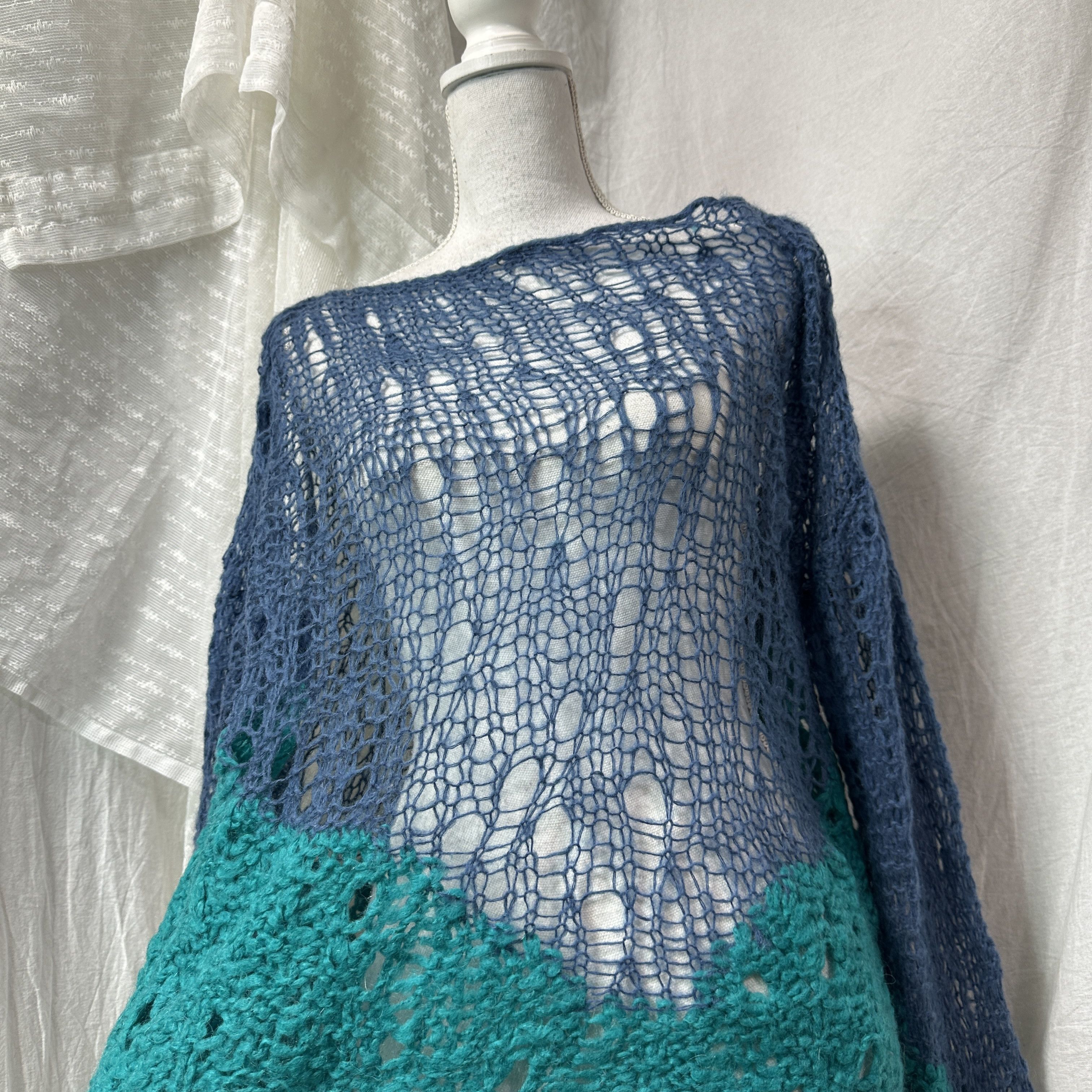 Vintage Vintage Loose Knit Mohair Mermaid Core Sweater Y2K Size L / US 10 / IT 46 - 4 Thumbnail