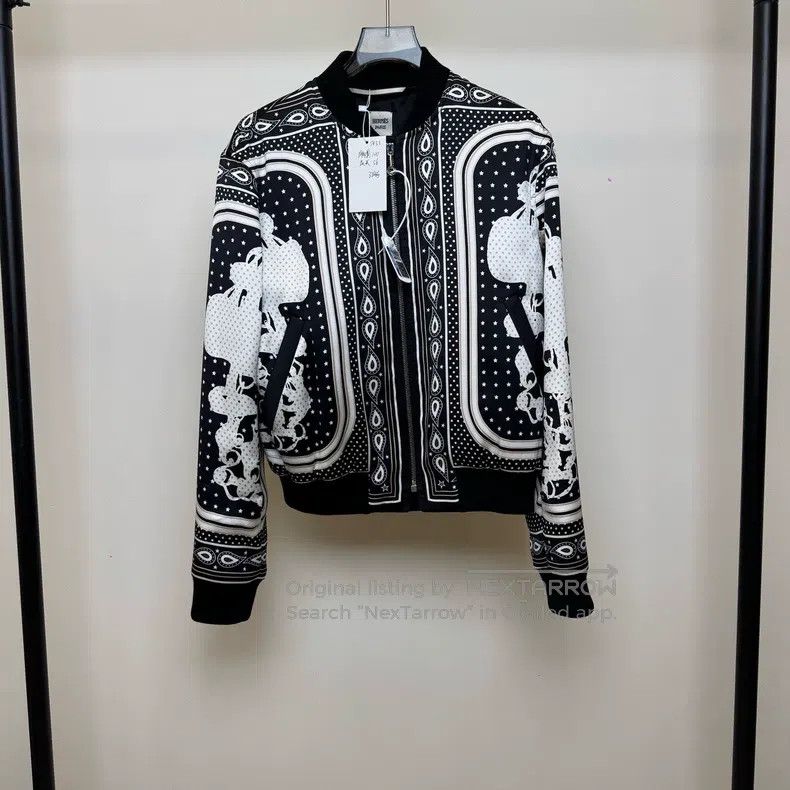 Hermes Hermes Black and White Silk Knit Zipper Jacket Size XS / US 0-2 / IT 36-38 - 1 Thumbnail