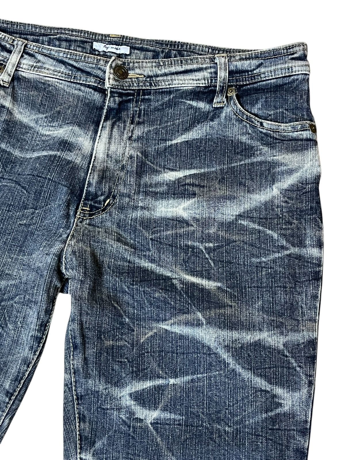 Tornado Mart SICK🔥JAPANESE BRAND HIP MAKE FLARED JEANS Size US 34 / EU 50 - 4 Thumbnail