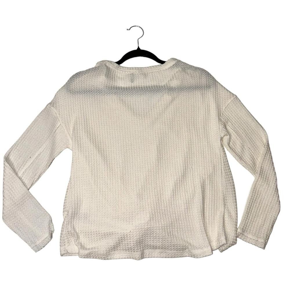 Designer Anthropologie Akemi + Kin Waffle Weave Twist Front Top Small Size S / US 4 / IT 40 - 5 Thumbnail