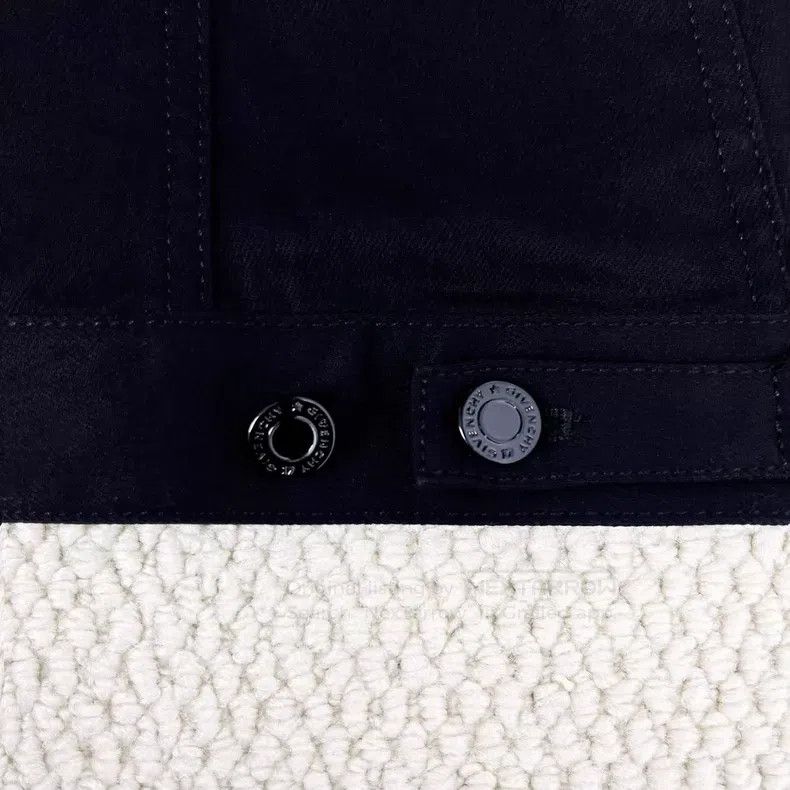 Givenchy Givenchy Black Leather Sleeve Patched Button Logo Denim Ja Size XS / US 0-2 / IT 36-38 - 5 Thumbnail