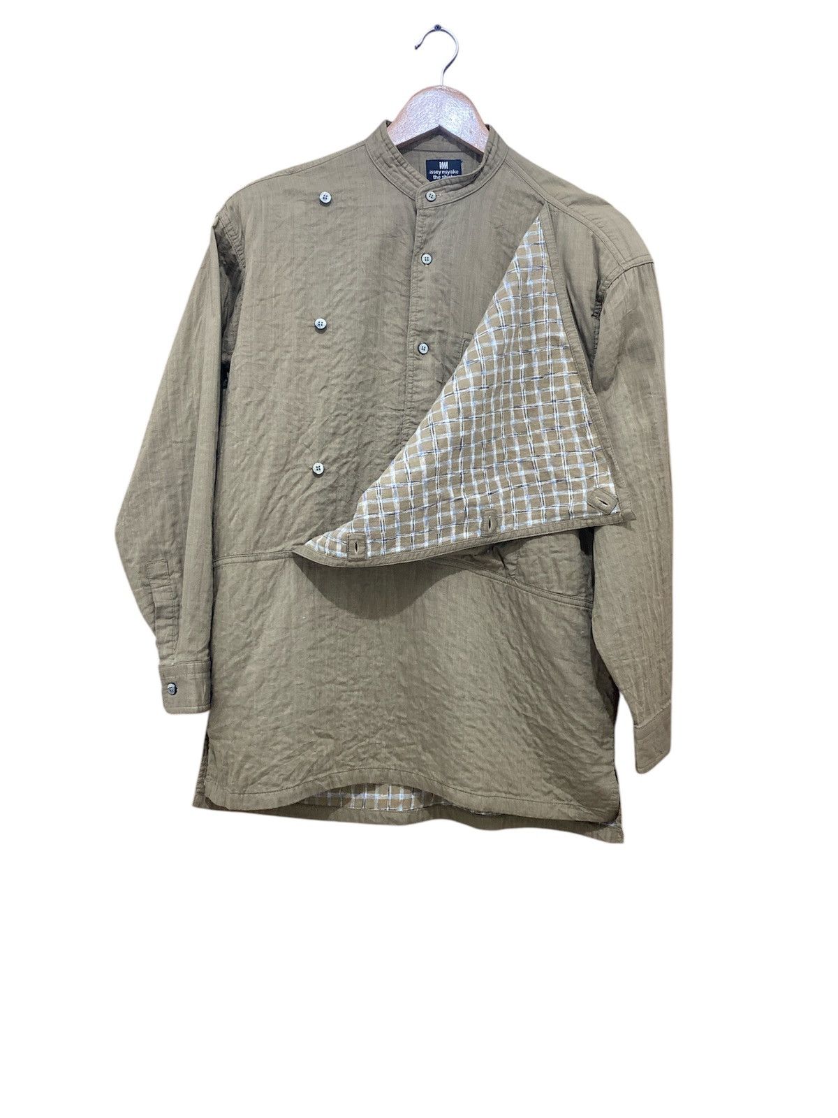 Issey Miyake Archive 80s Mandarin Collar Wrinkles Unstructure Shirt Size US S / EU 44-46 / 1 - 3 Thumbnail