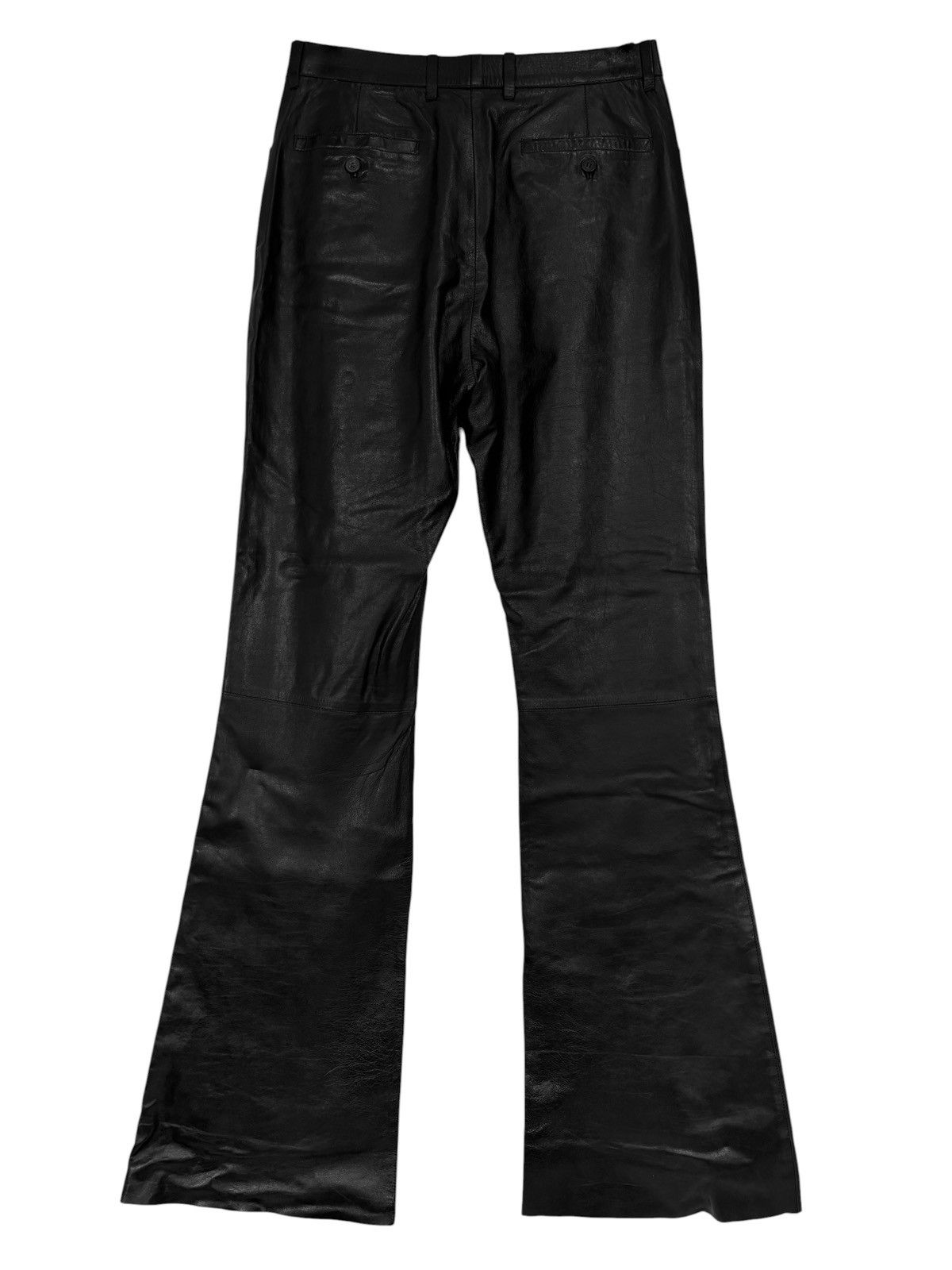 Gucci S/S 2000 Runway Flared Leather Pants (SS00, Tom Ford) Size US 30 / EU 46 - 2 Thumbnail